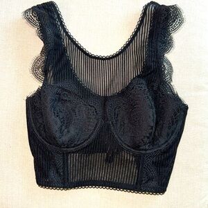 Lace lingerie style top